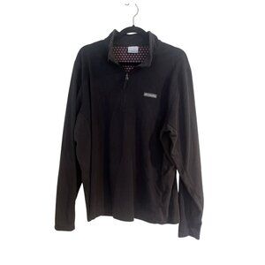 Columbia Men’s Black Fleece Falls 1/4 Zip Pullover Jacket Size Large